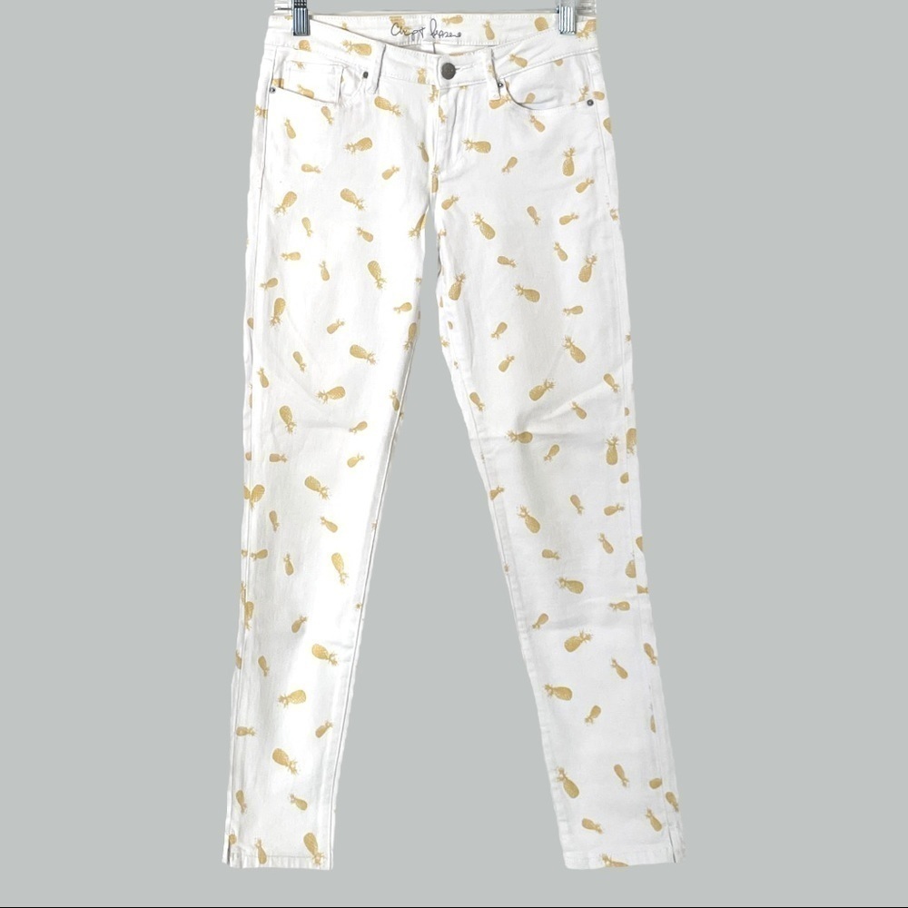 Chip & Pepper California Pineapple Syd White Skinny Jeans Size 27